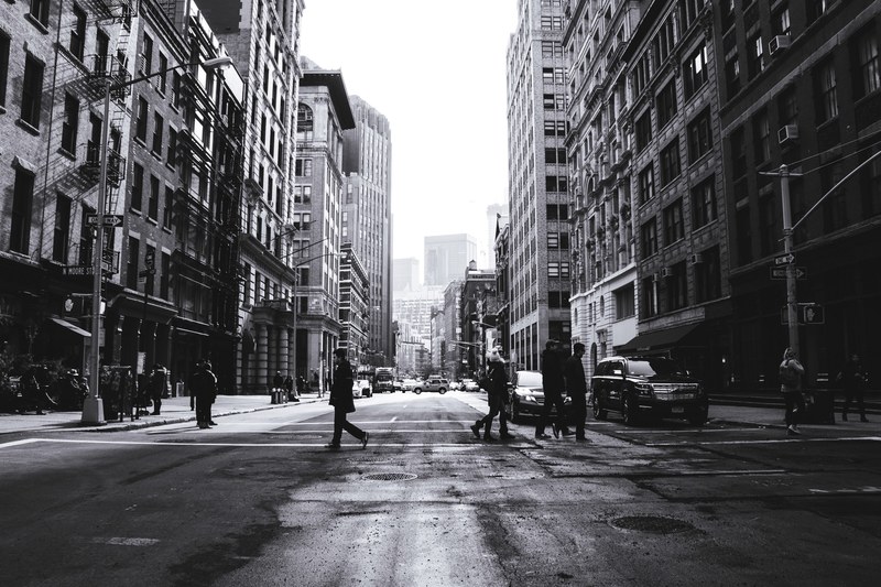 street city walking and pedestrian 4k
