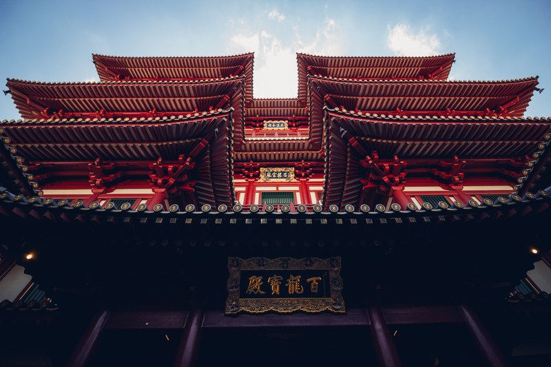 architecture temple building and roof 4k