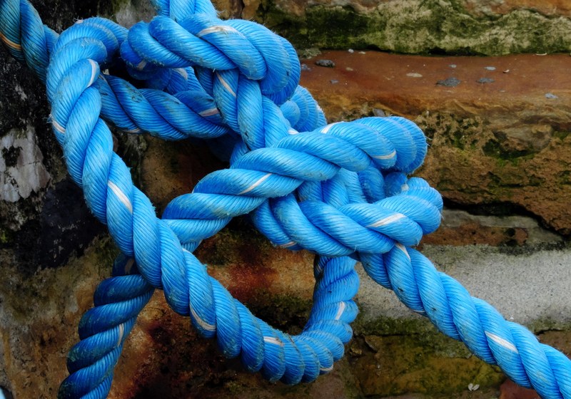 port blue knot and rope 4k