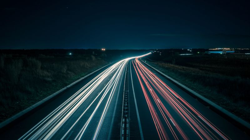 road, lighting, night, 4k