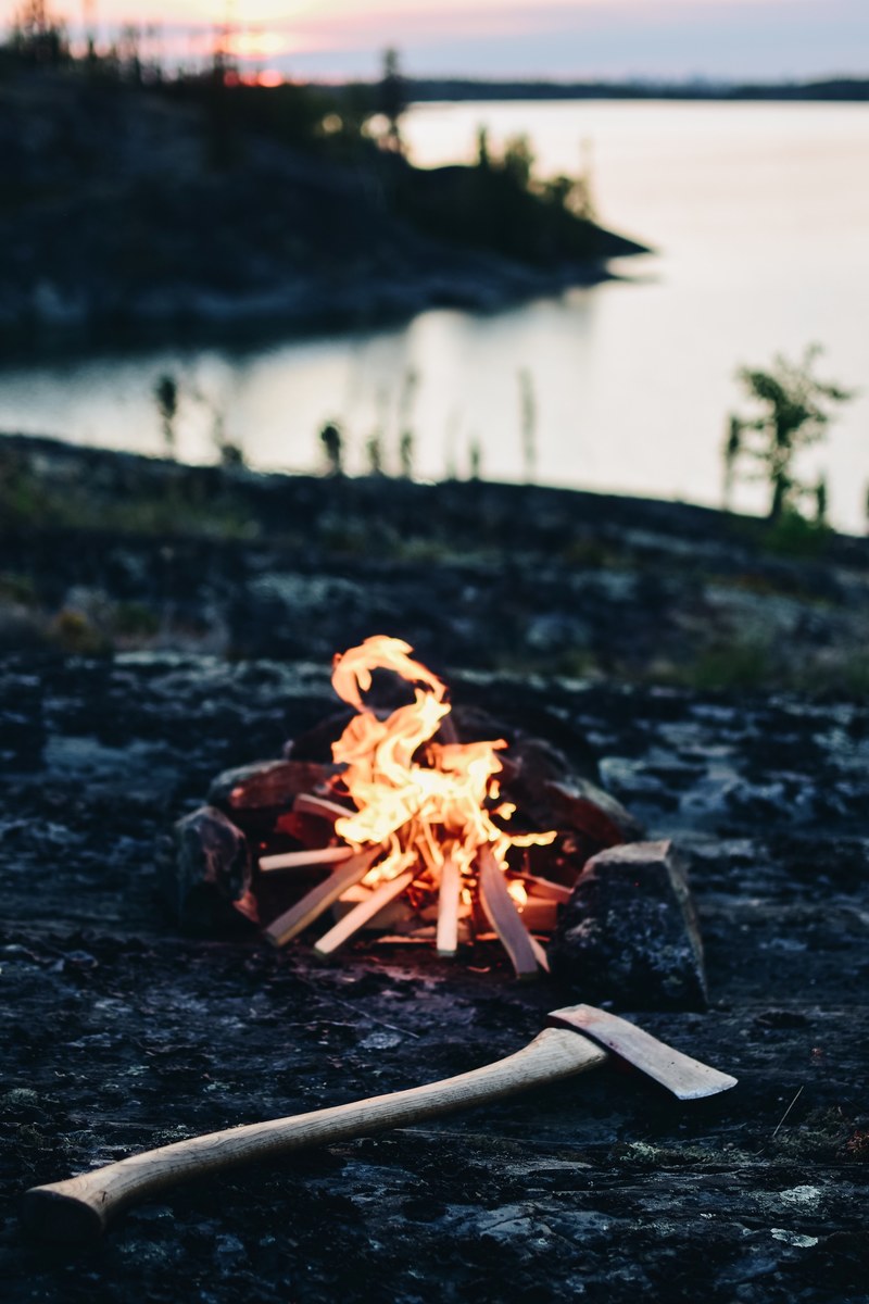 fire flames sunset and wood fire hd, 4k