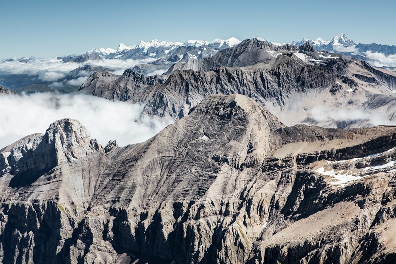 great view over the swiss alps 4k