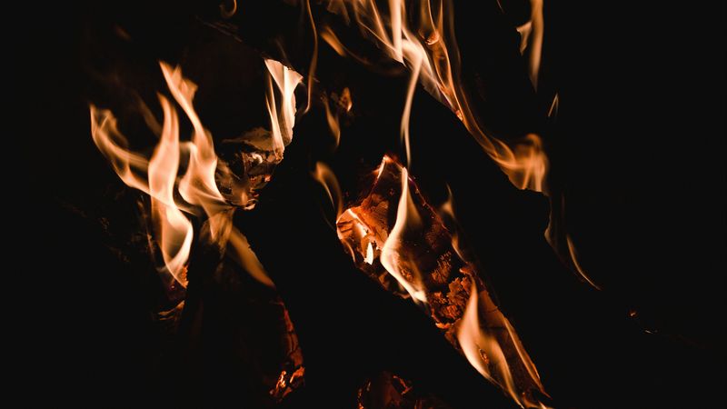 bonfire, fire, flame, 4k