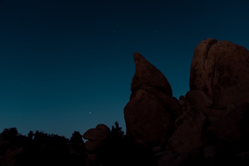 dusk mountain boulder and rock 4k