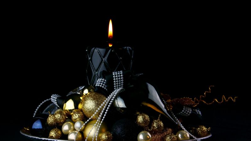candle, christmas, ornament, 4k