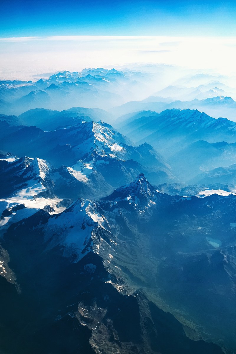 flight over the alps 4k
