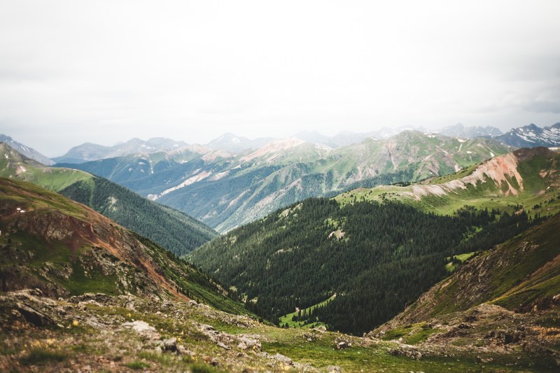 long mountain ridges and wooded valleys in colorado, wooded valleys in colorado 4k