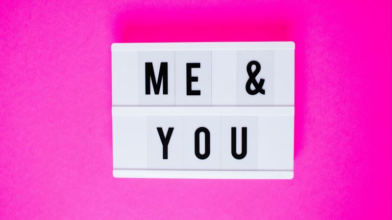me and you, inscription, words, 4k