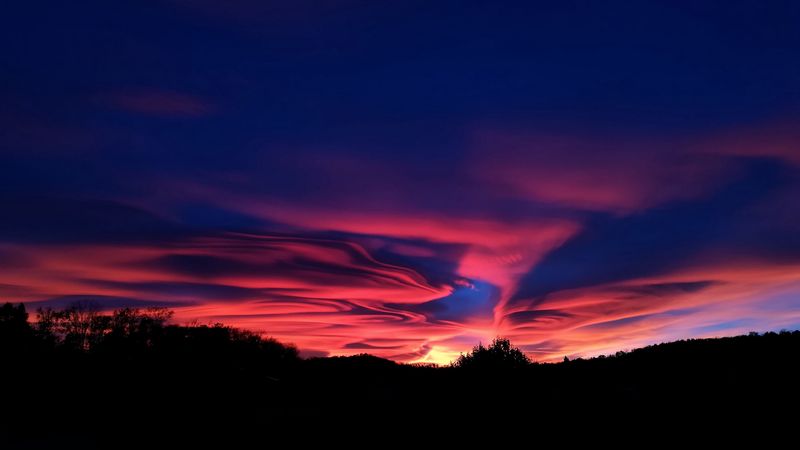 sky, sunset, clouds, 4k