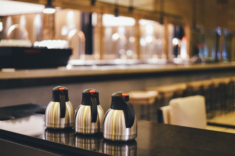 interior crew bar and coffee pot 4k