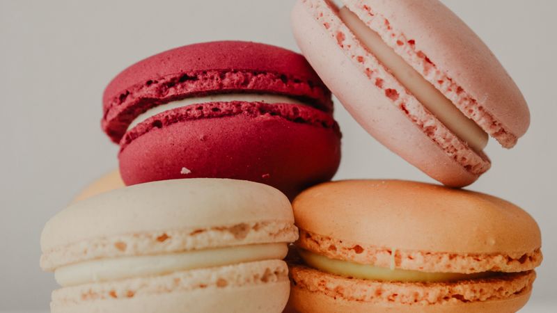 macaroons, cookies, dessert, 4k