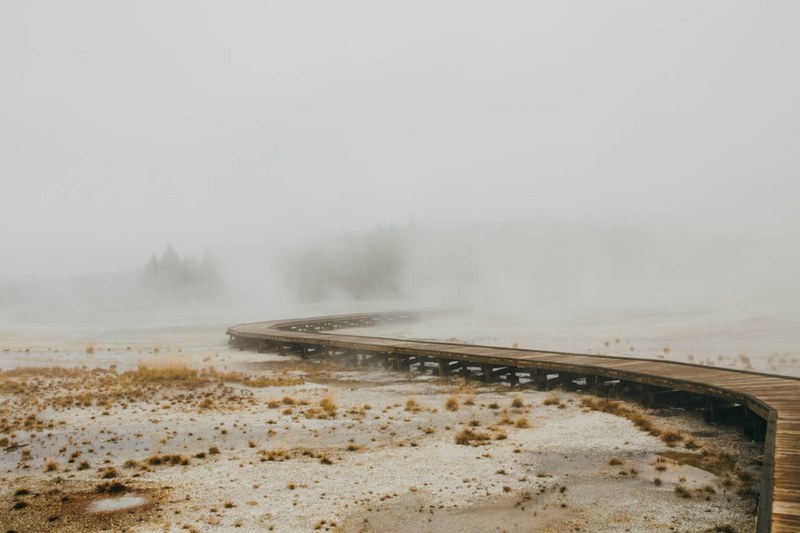 morning fog national park and yellowstone 4k