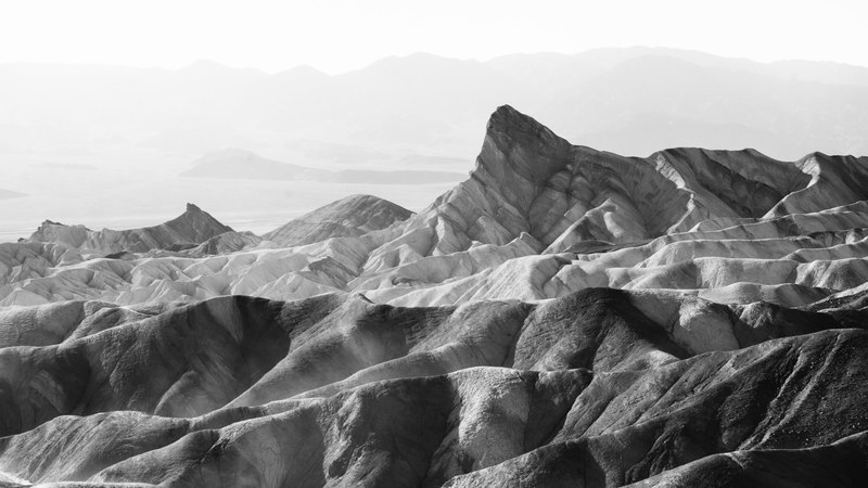 landscape black and white desert and death valley 4k