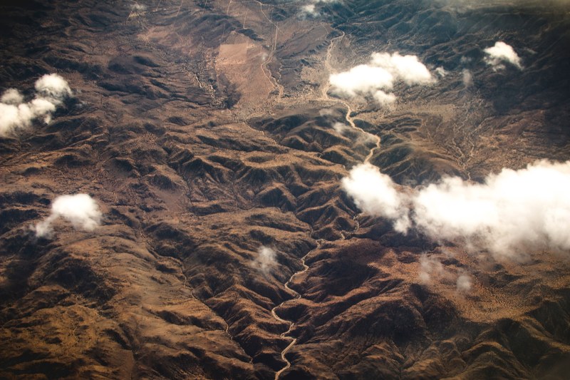 arial view landscape high above view and river 4k