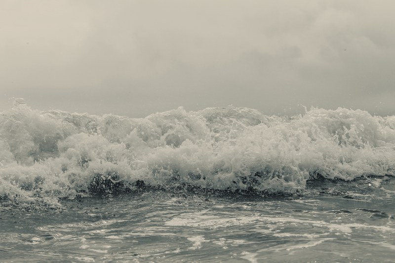wave foam ocean and sea 4k