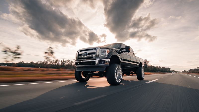 pickup, suv, traffic, 4k