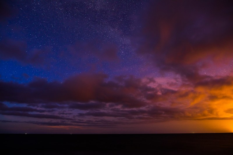 moody deep sunset with navy jewel purple and orange against dark clouds at draghanstown, draghanstown sunset_ 4k