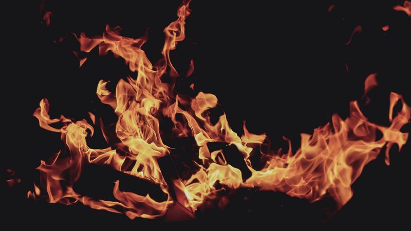 bonfire, fire, flame, 4k
