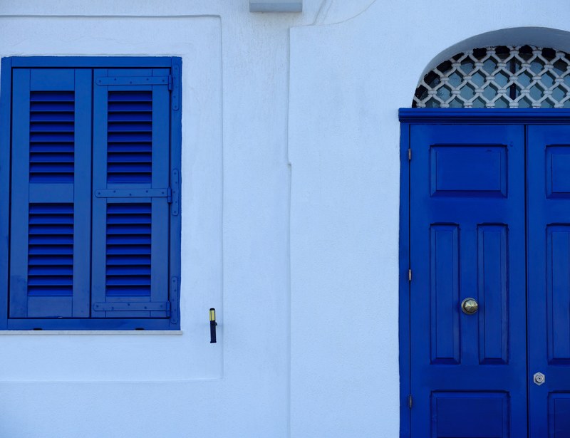 window door house and wall 4k