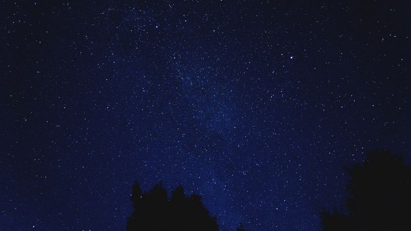 starry sky, shine, night, blue, 4k