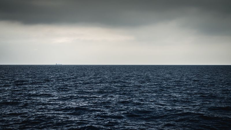 sea, horizon, waves, 4k