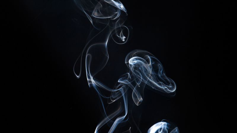 smoke, shroud, dark background, 4k