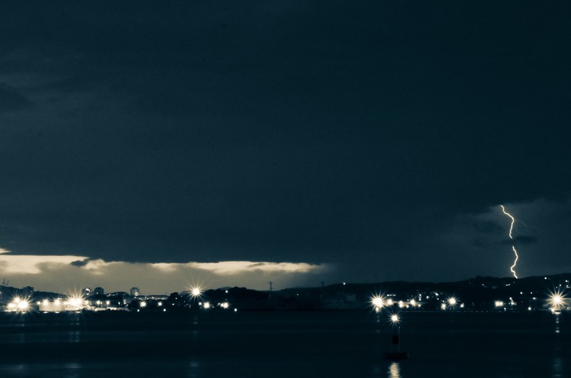 storm dark bolt and lightning 4k