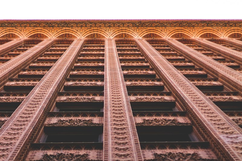 tiled retro city and architecture 4k