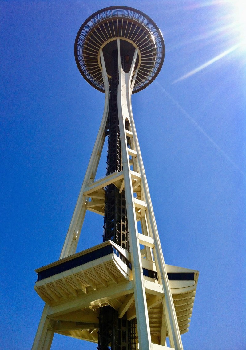 space needle and seattle hd, 4k