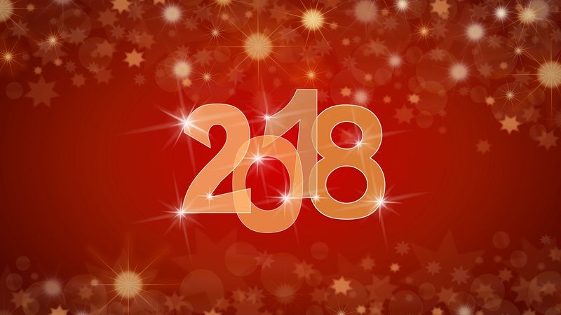 new year, 2018, art, 4k