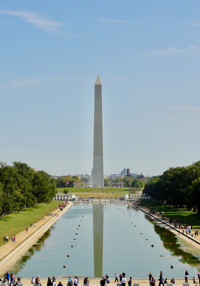 reflecting pool washington dc and washington monument hd, 4k