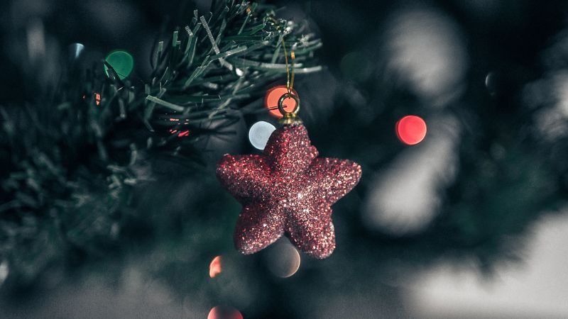 star, christmas tree, shine, 4k