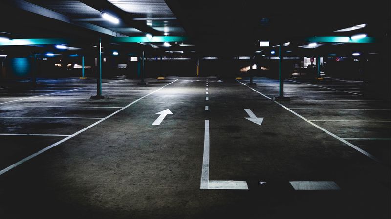 parking, underground, marking, 4k