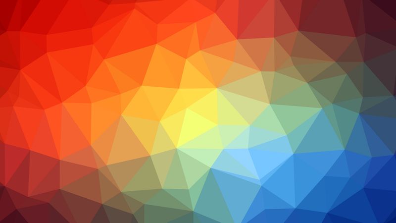 triangle, geometric, multicolored, 4k