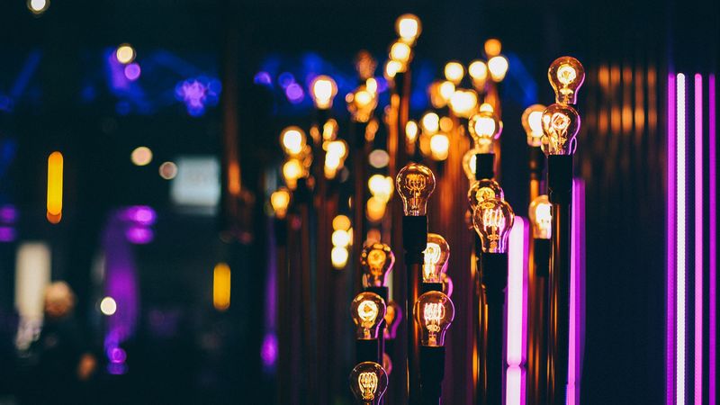 lamps, lighting, blur, 4k