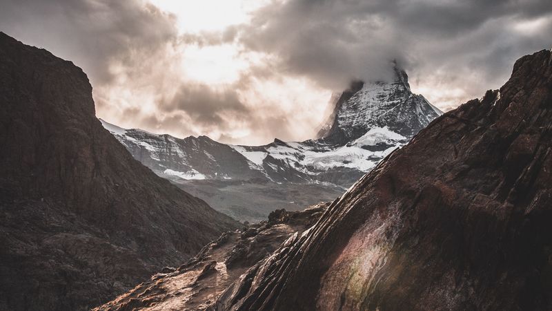 zermatt, switzerland, mountains, clouds, 4k