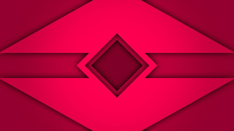 rhombus, pink, abstraction, 4k