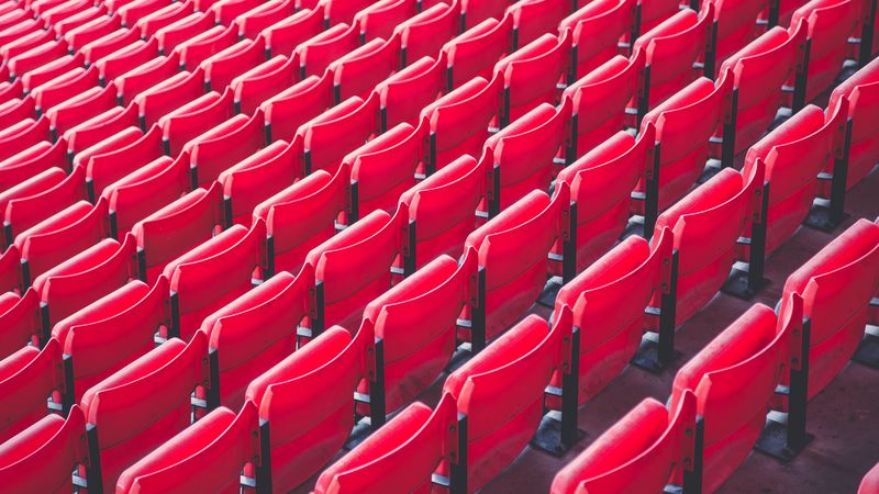 seats, chairs, tribune, red, 4k