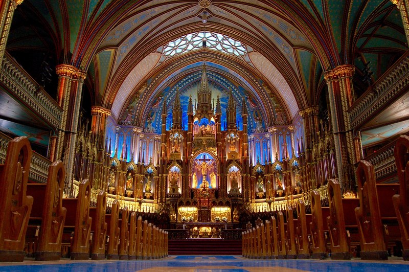 christ architecture montreal and notre dame 4k