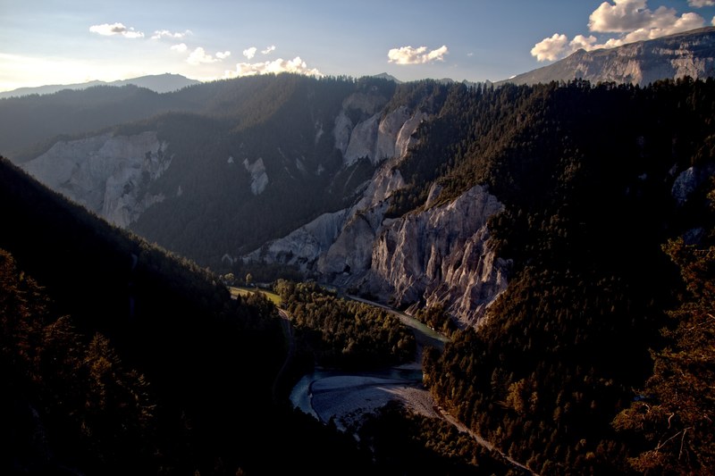 canyon switzerland rhine and mountain 4k