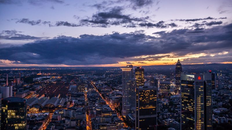 night city, top view, buildings, 4k