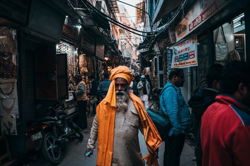 the busy streets of chandni chowk new delhi 4k