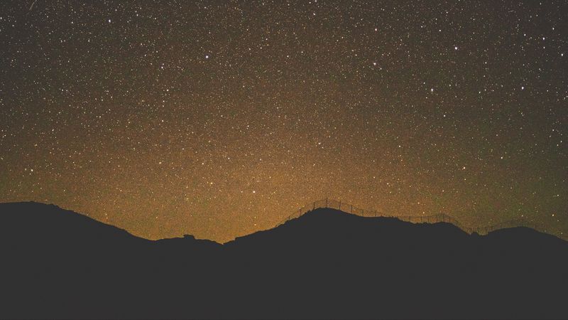 starry sky, horizon, night, 4k