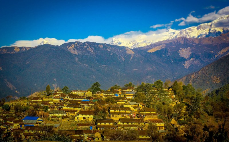 tourist himalaya nature and village 4k