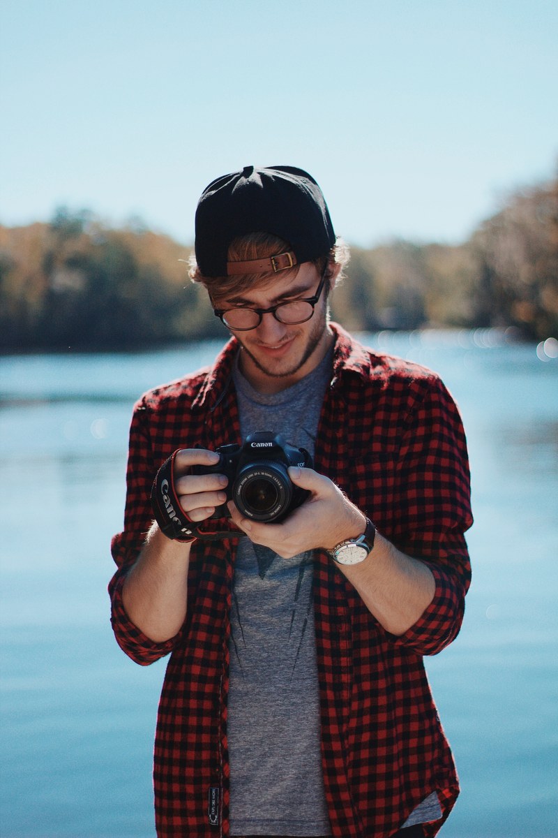 flannel hat glass and camera hd, 4k