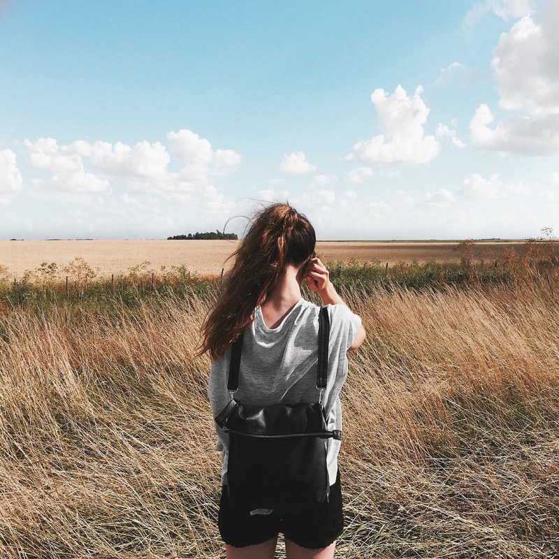 rural trip wilderness and girl 4k