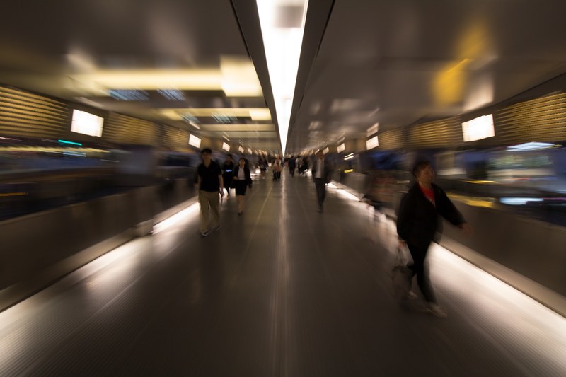 motion blur commuting commute and corridor 4k