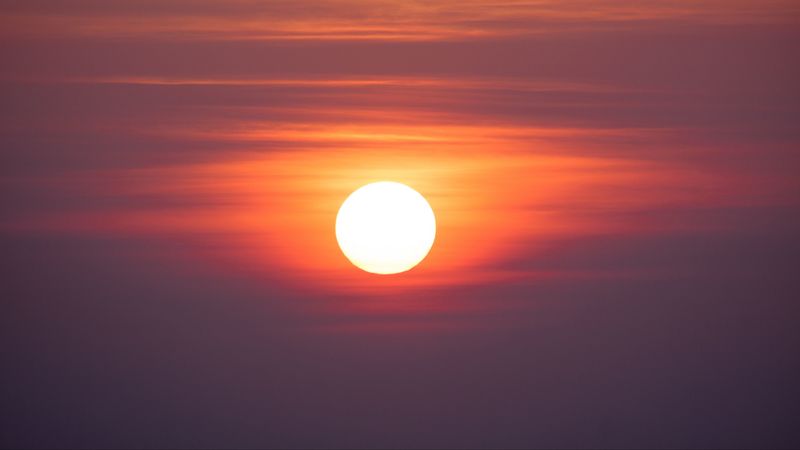 sun, sky, sunset, evening, 4k