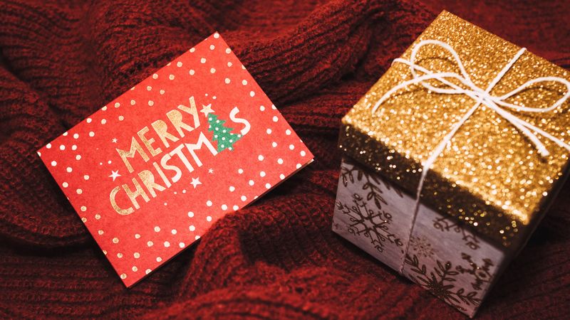 christmas, postcard, art, 4k