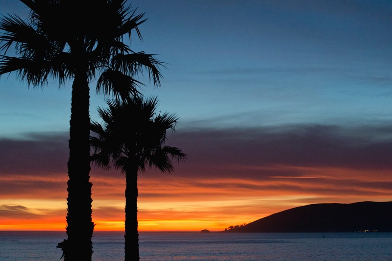 silhouette californium pacific and cloud 4k